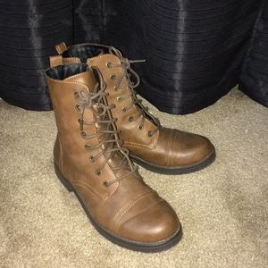 Brown Mossimo Combat Boots